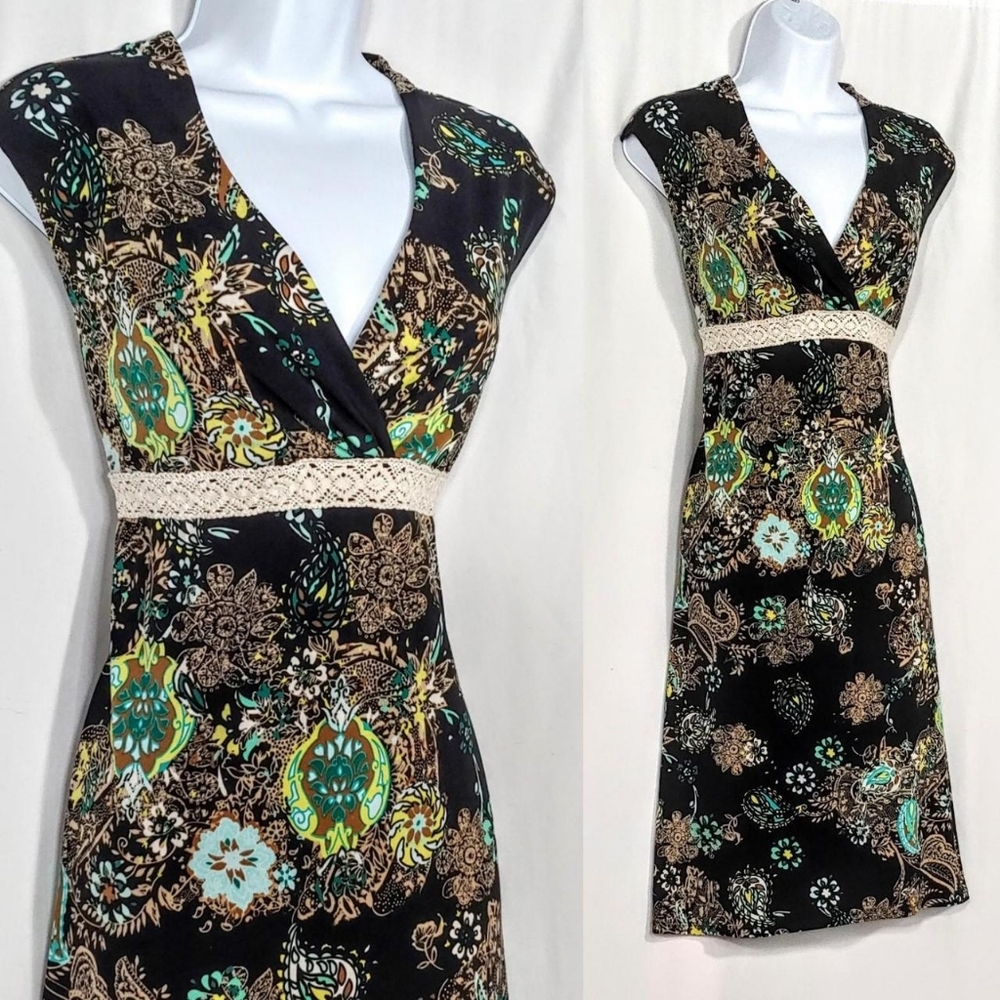 Y2k vintage paisley midi dress - Picture 8 of 8